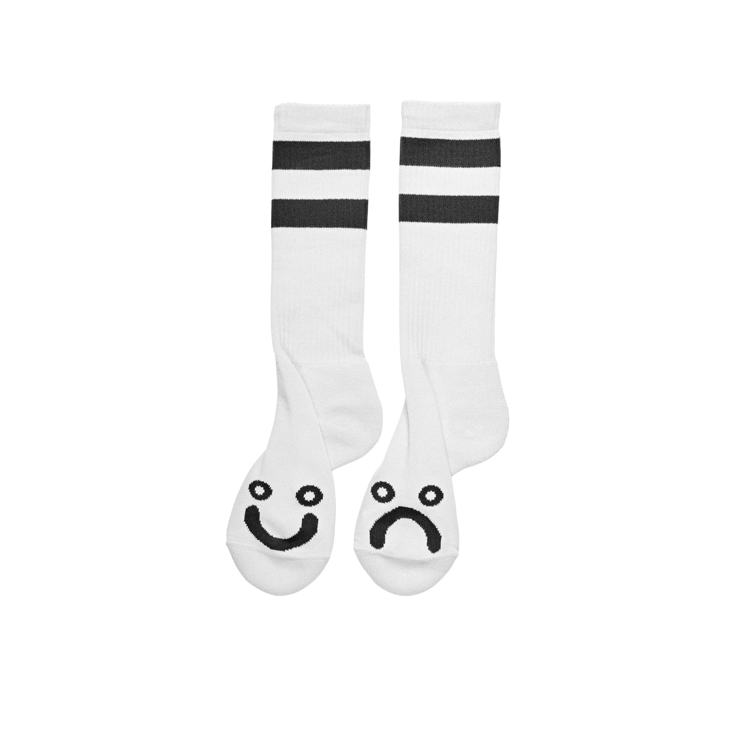 POLAR SKATE CO - HAPPY SAD SOCKS - WHITE