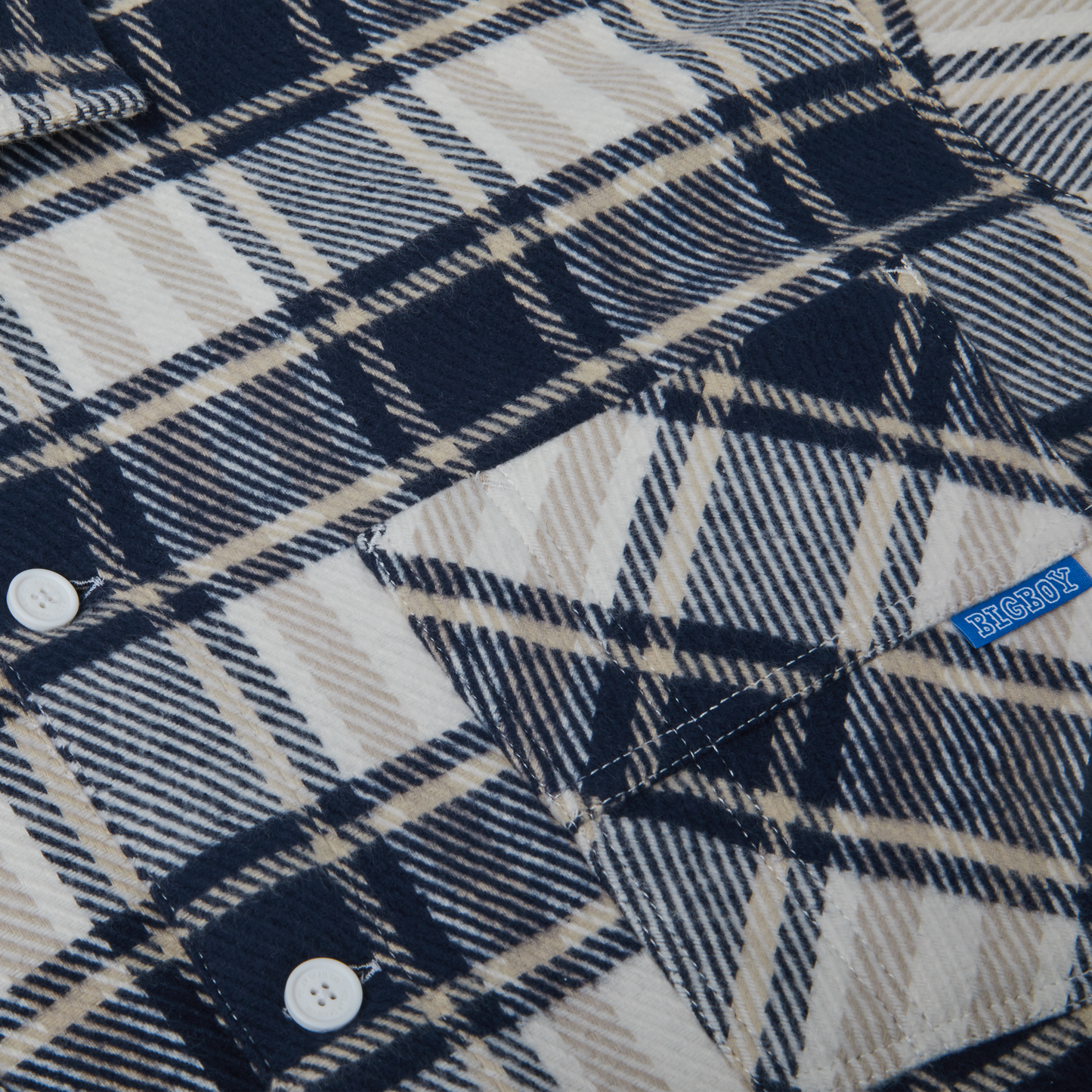POLAR SKATE CO - BIG BOY FLANNEL SHIRT - NAVY