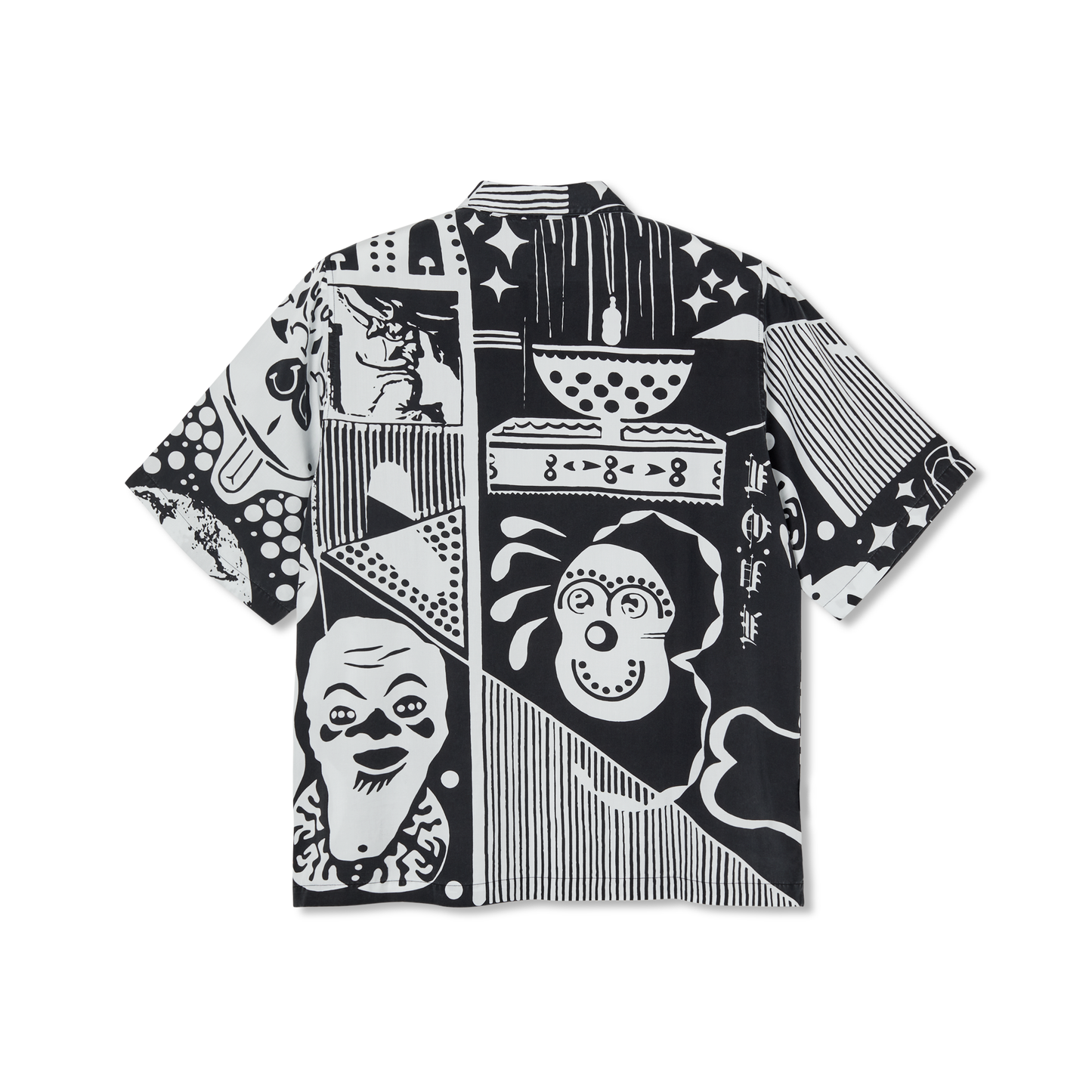 POLAR SKATE CO - SPIRAL SHIRT - BLACK/WHITE