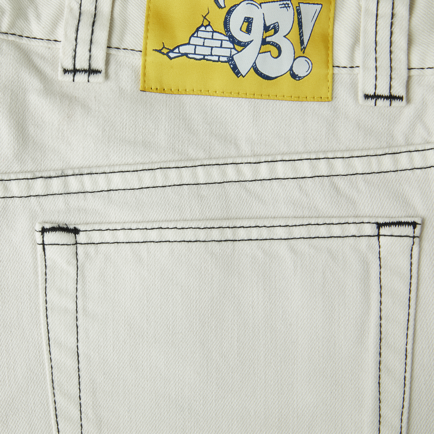 POLAR SKATE CO - '93! DENIM JEANS - WASHED WHITE