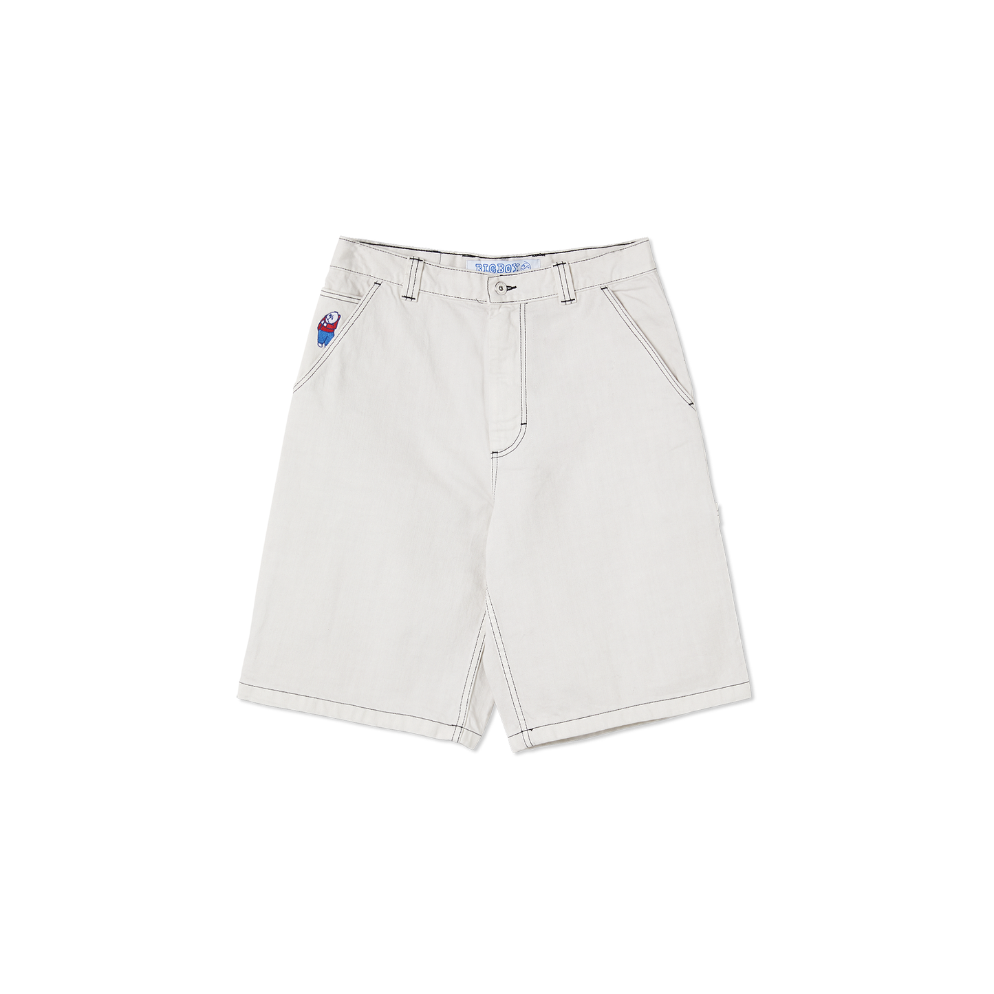 POLAR SKATE CO - BIG BOY WORK SHORTS - WASHED WHITE