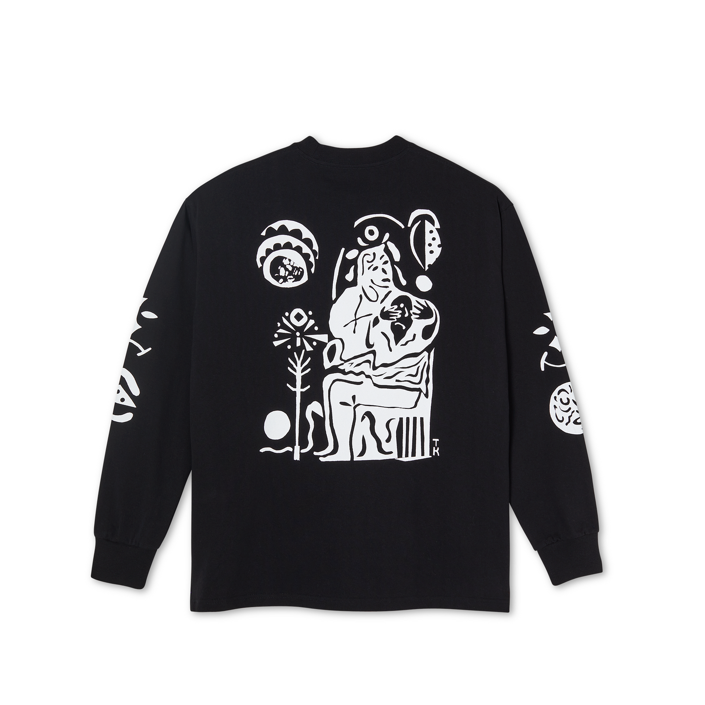 POLAR SKATE CO - DEMON LONGSLEEVE TEE - BLACK