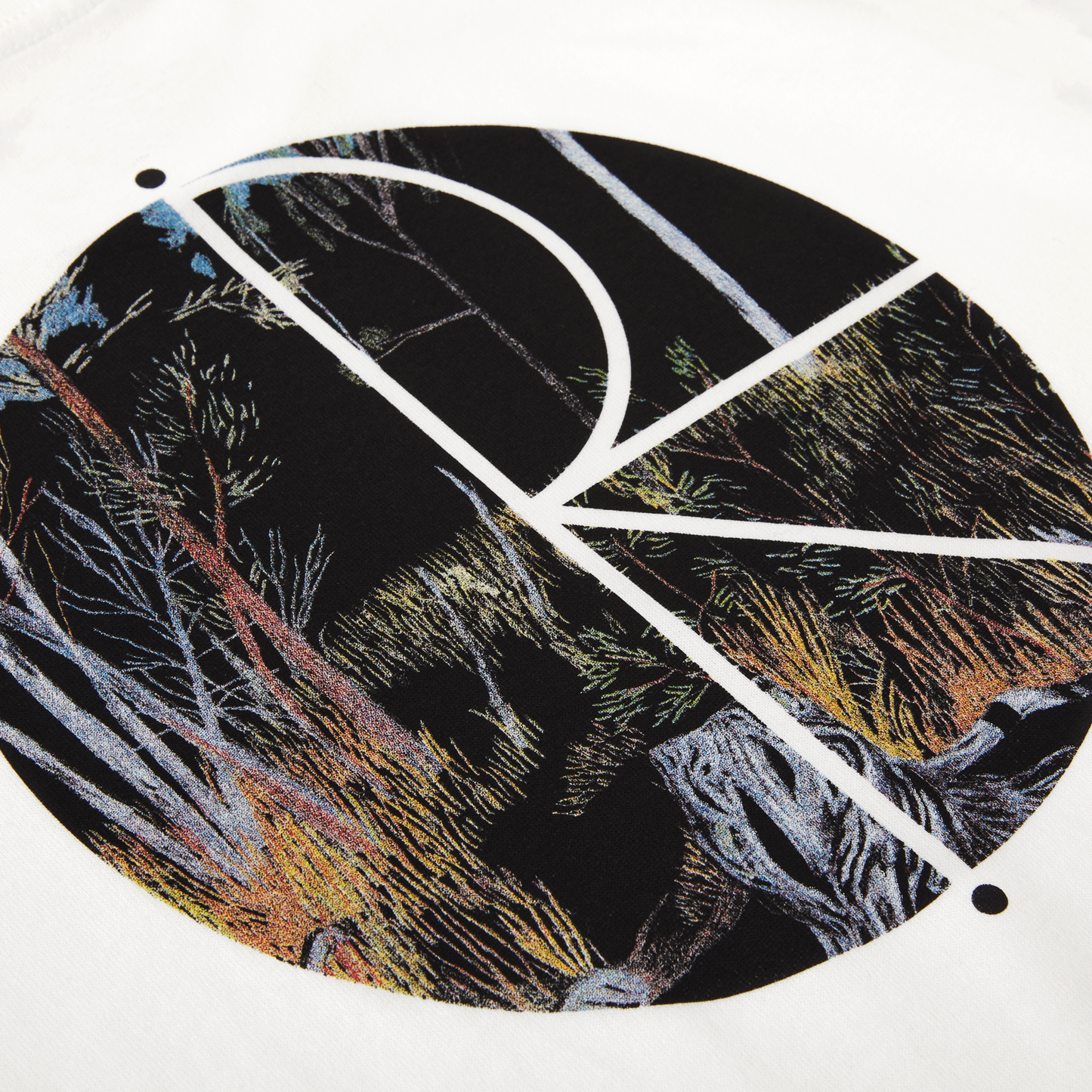 POLAR SKATE CO - FOREST FILL LOGO TEE - WHITE