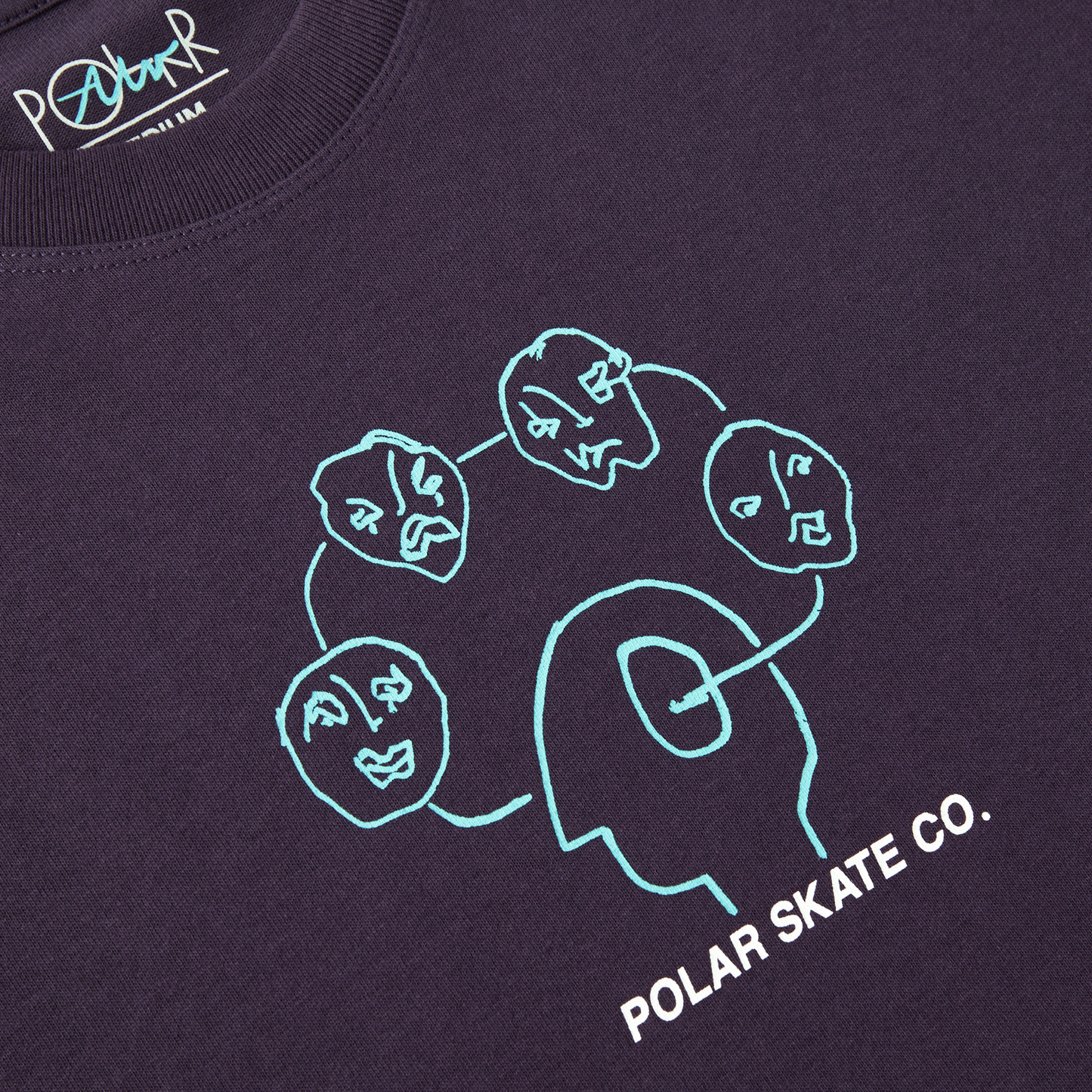 POLAR SKATE CO - HEADSPACE TEE - DARK VIOLET