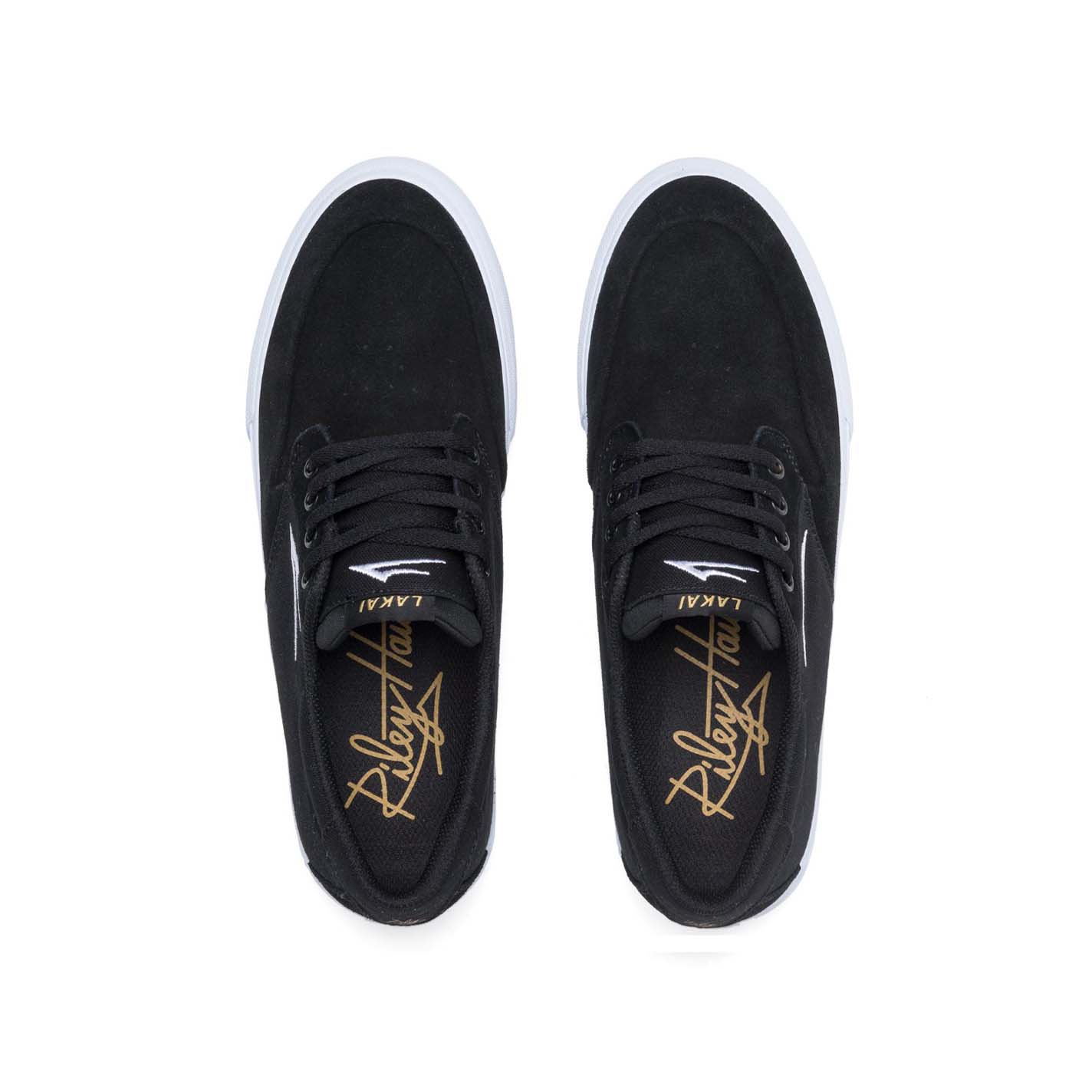 LAKAI - RILEY 3 SHOES - BLACK/WHITE SUEDE