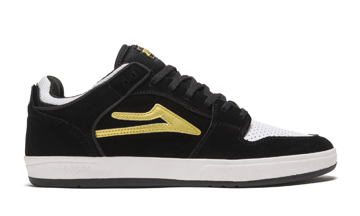 LAKAI - TELFORD LOW SHOES - BLACK/ GOLD SUEDE