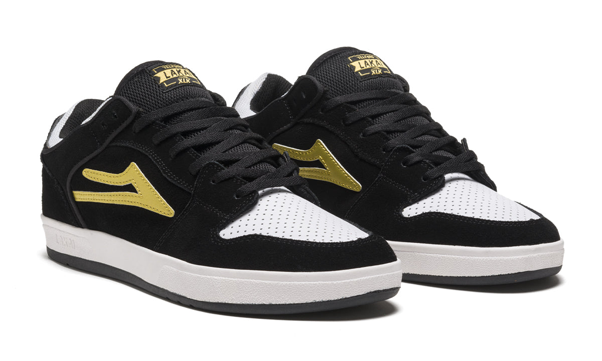 LAKAI - TELFORD LOW SHOES - BLACK/ GOLD SUEDE