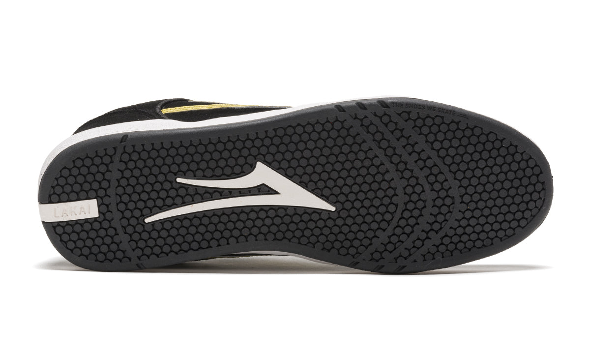 LAKAI - TELFORD LOW SHOES - BLACK/ GOLD SUEDE