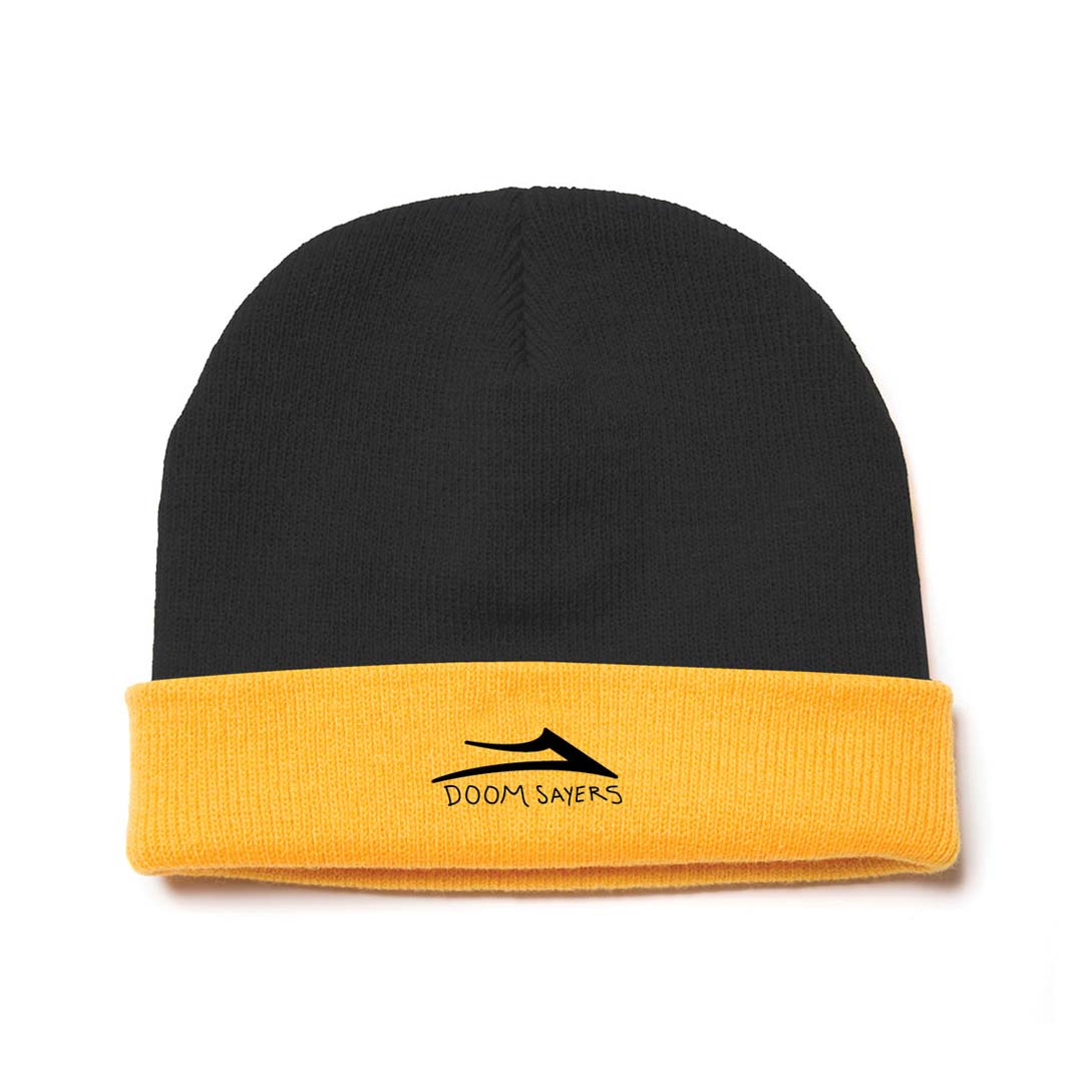 LAKAI X DOOMSAYERS - TWO TONE BEANIE - BLACK/YELLOW
