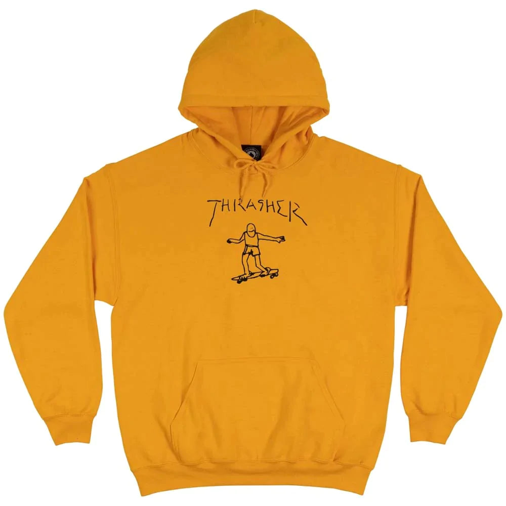 THRASHER - GONZ HOOD - GOLD