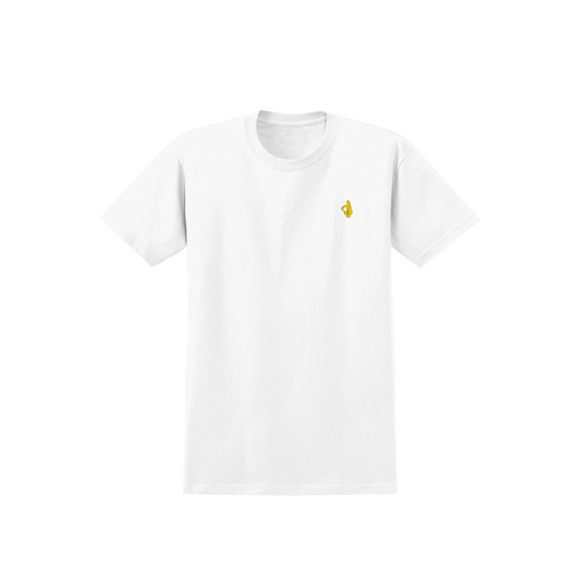 KROOKED - SHMOO EMBLEM TEE - WHITE/YELLOW