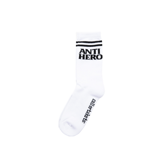 ANTI HERO - BLACKHERO IF FOUND SOCK - WHITE/BLACK