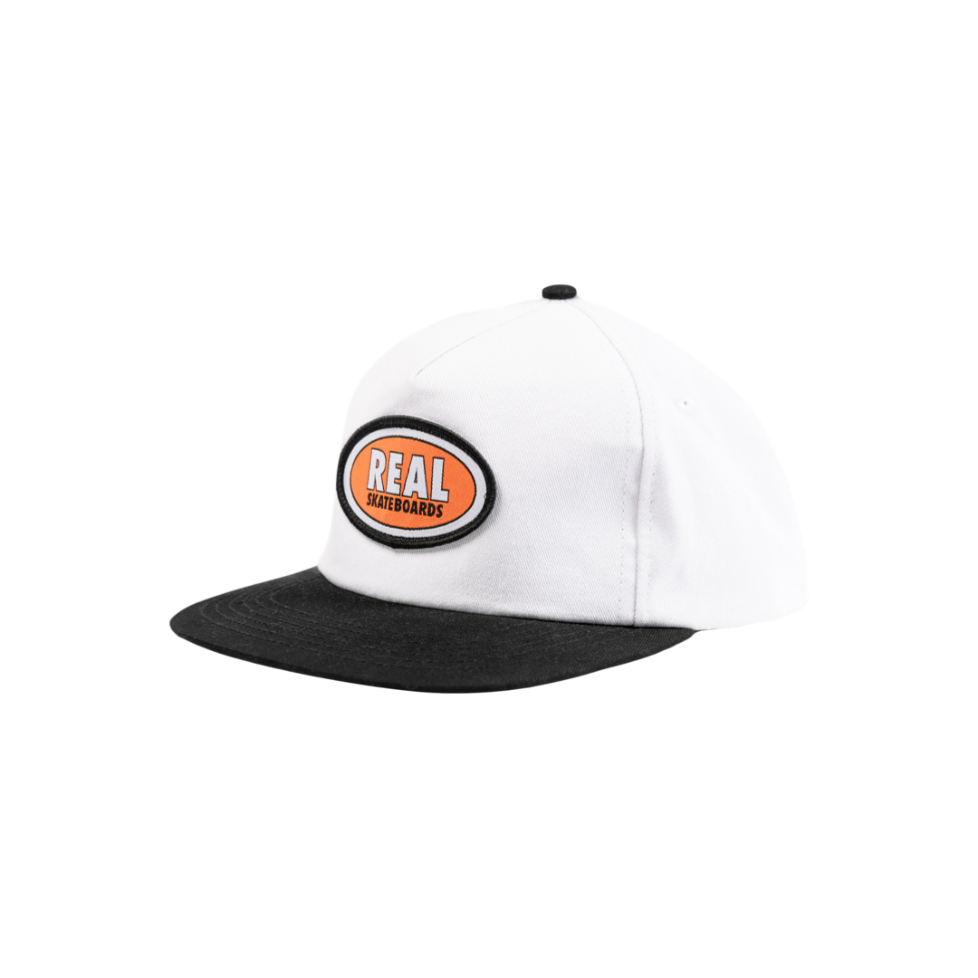 REAL - OVAL ADJUSTABLE CAP - WHITE/BLACK/RED