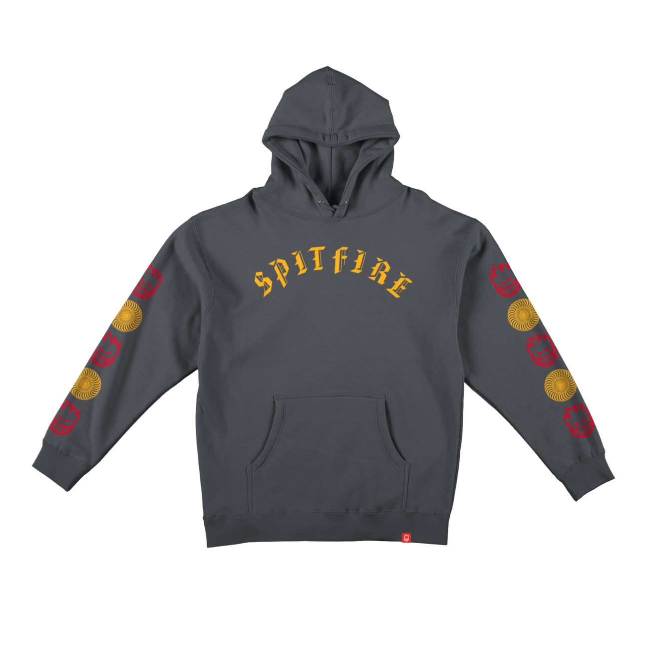 SPITFIRE - OLD E COMBO HOODIE - SILVER/CHARCOAL