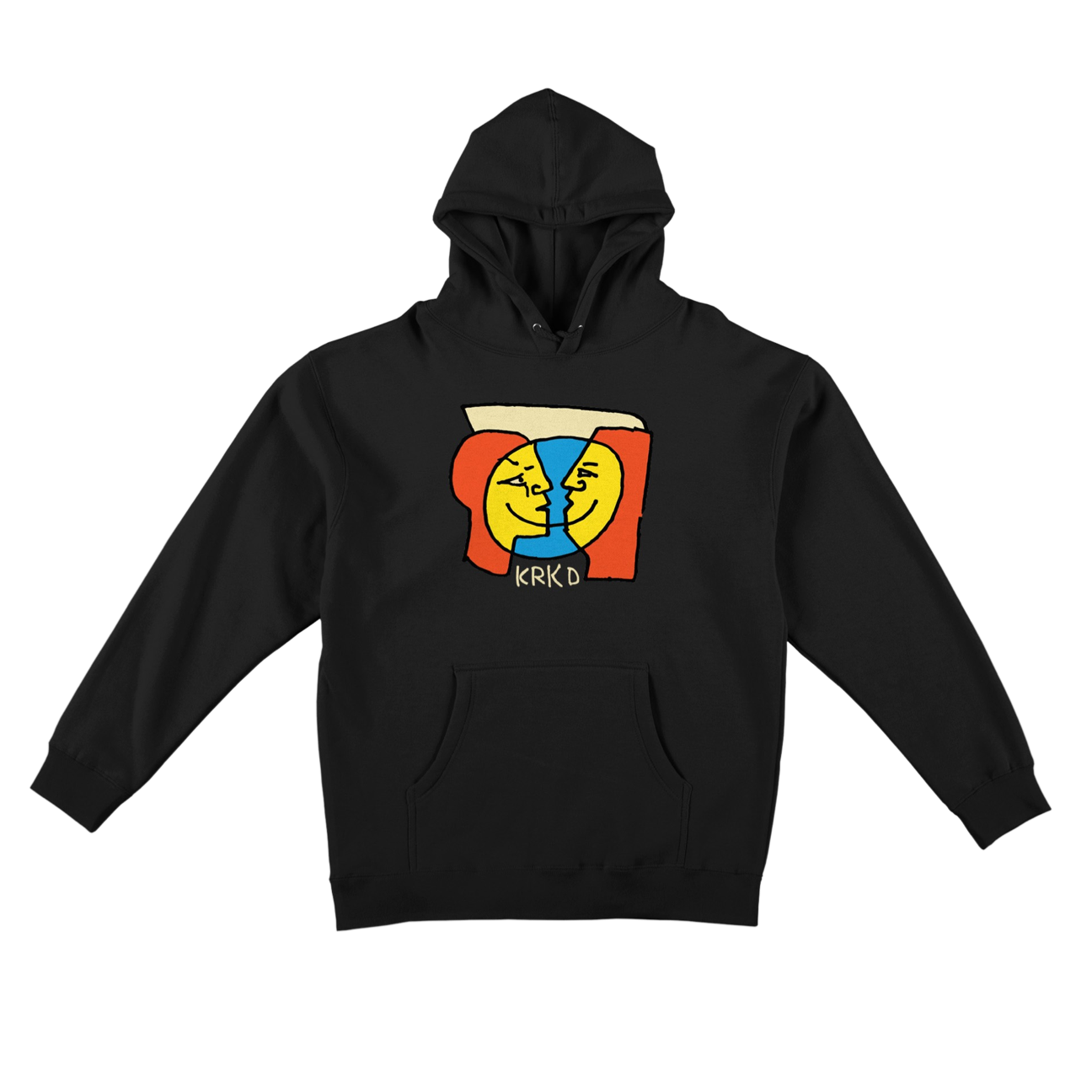 KROOKED - KROOKED MOONSMILE HOODIE - BLACK