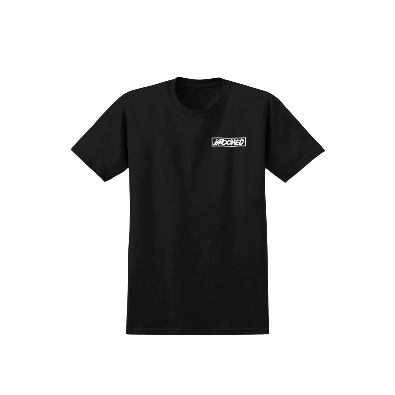 KROOKED - MOONSMILE RAW TEE - BLACK/WHITE