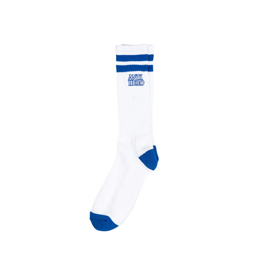 ANTI HERO - BLACKHERO OUTLINE SOCK - WHITE/ROYAL BLUE