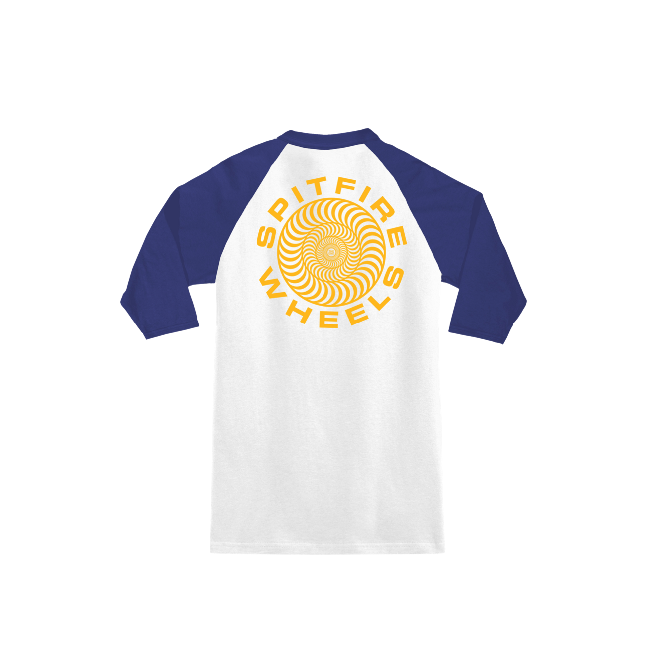 SPITFIRE - CLASSIC '87 SWIRL RAGLAN TEE - WHITE/ROYAL BLUE