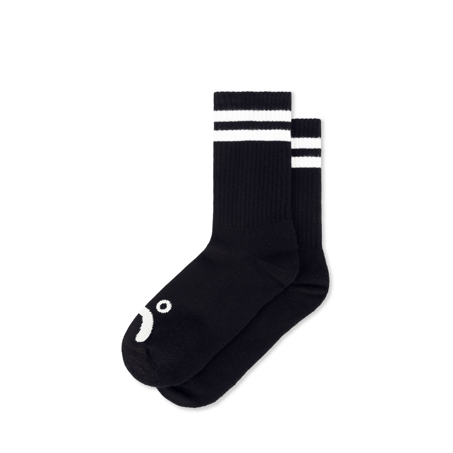 POLAR SKATE CO - HAPPY SAD SOCKS - BLACK