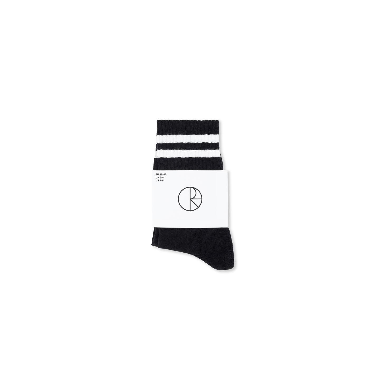 POLAR SKATE CO - HAPPY SAD SOCKS - BLACK