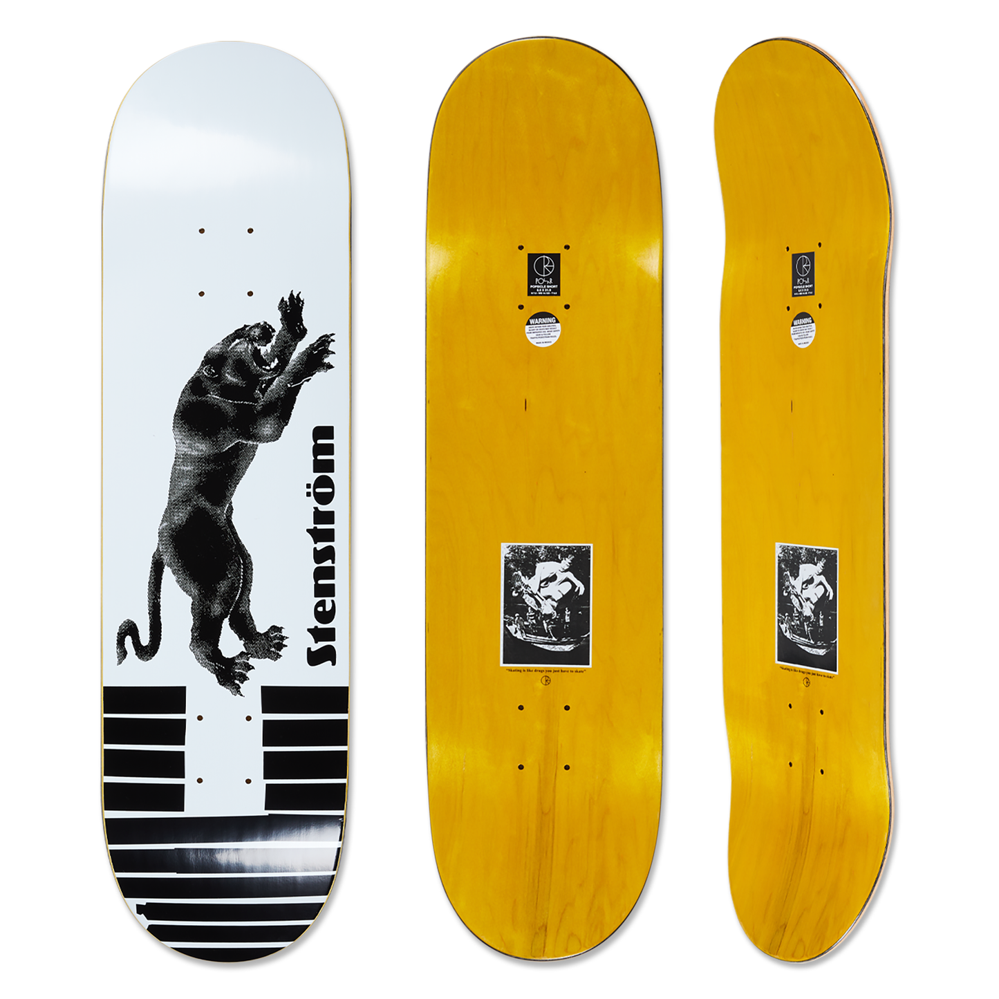 POLAR SKATE CO - STENSTROM TAPE AND PANTHER WHITE DECK - 8.75"