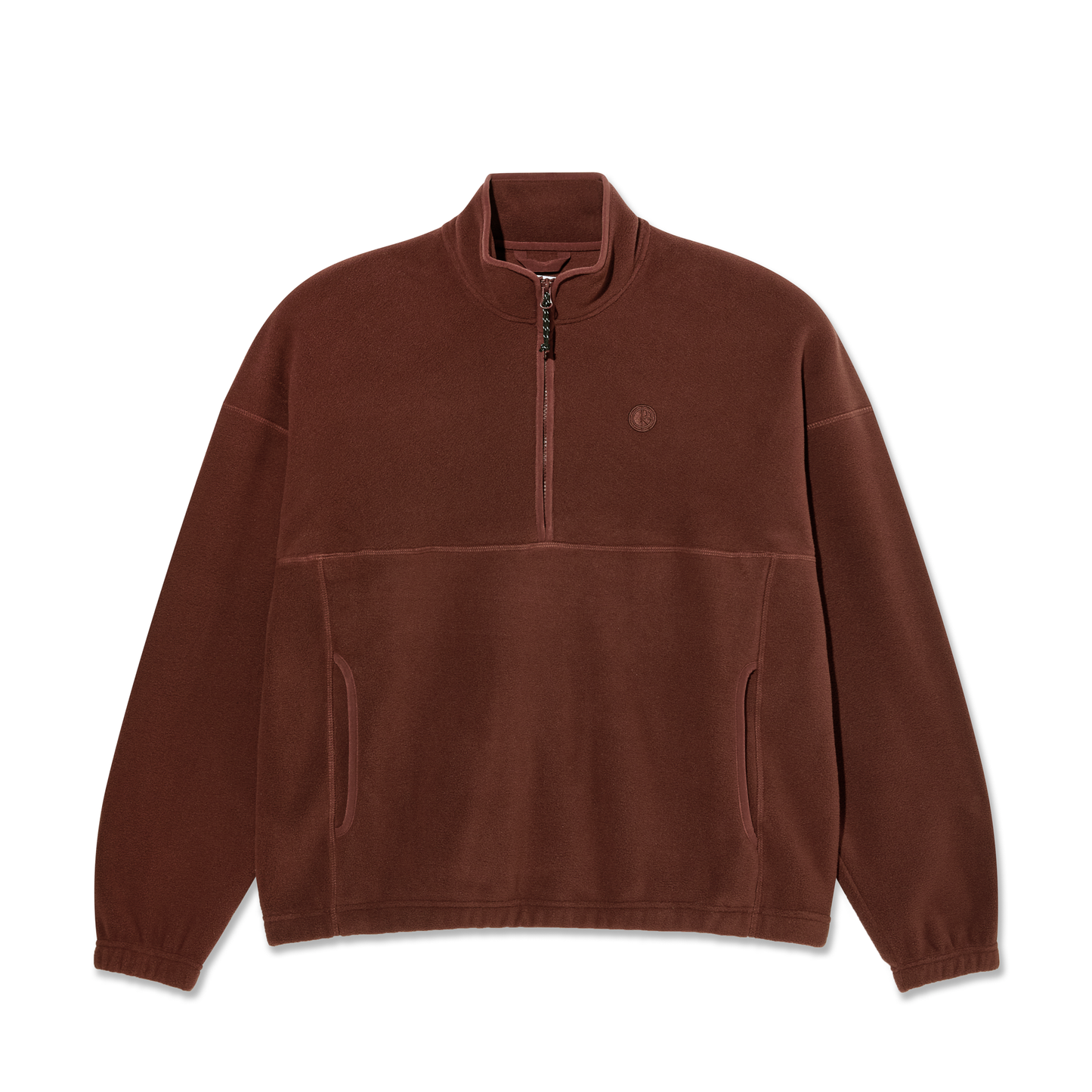 POLAR SKATE CO - IVAN HALF ZIP SWEATER - WINE