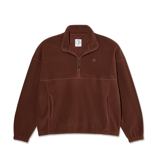 POLAR SKATE CO - IVAN HALF ZIP SWEATER - WINE