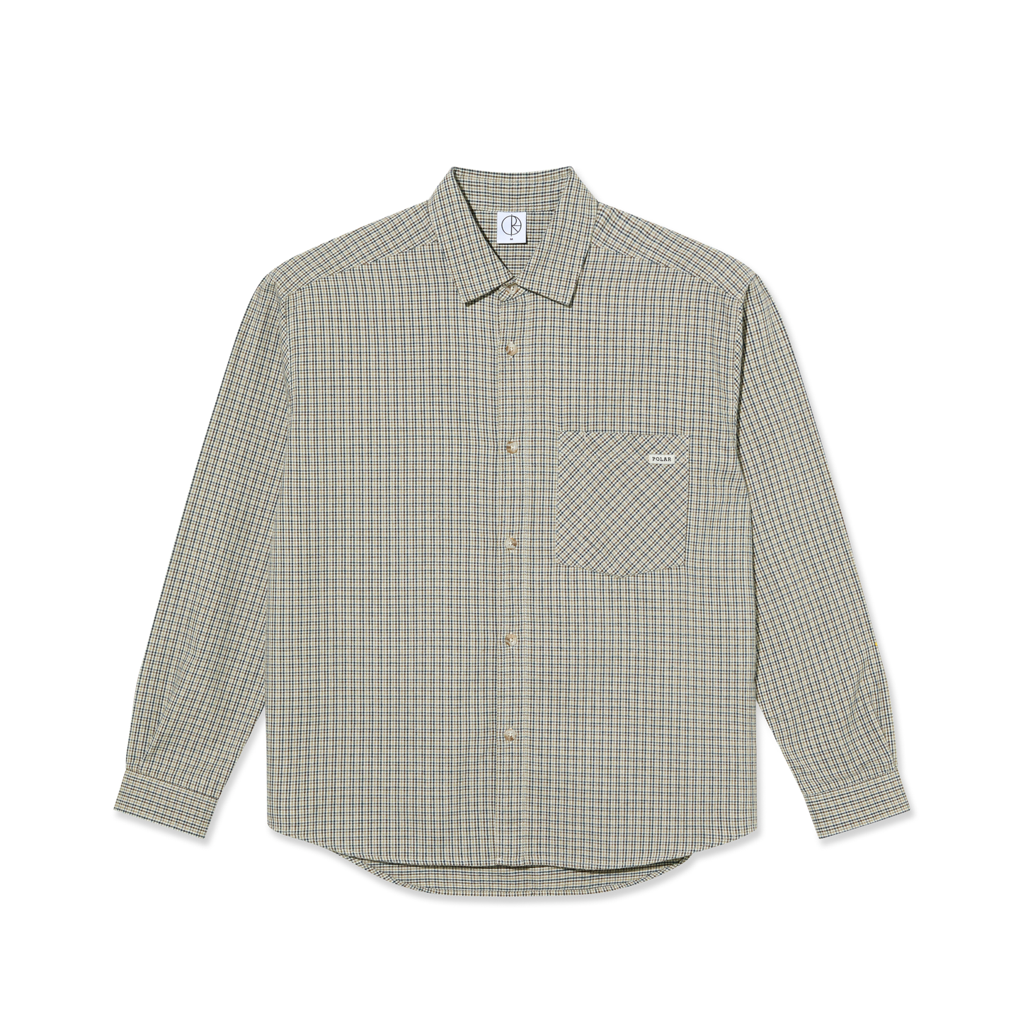 POLAR SKATE CO - MITCHELL LS SHIRT - CREME CHECK