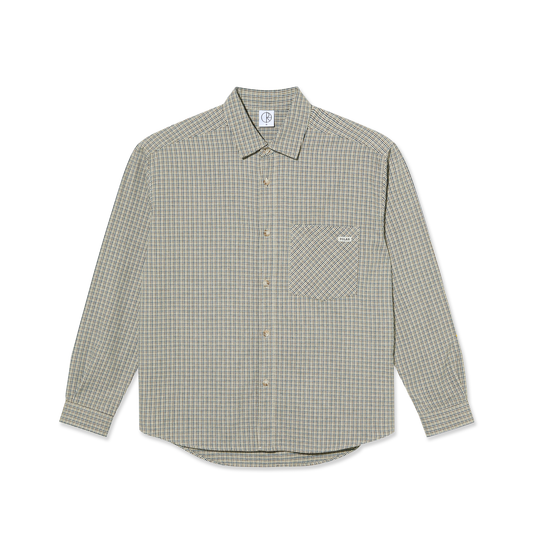 POLAR SKATE CO - MITCHELL LS SHIRT - CREME CHECK