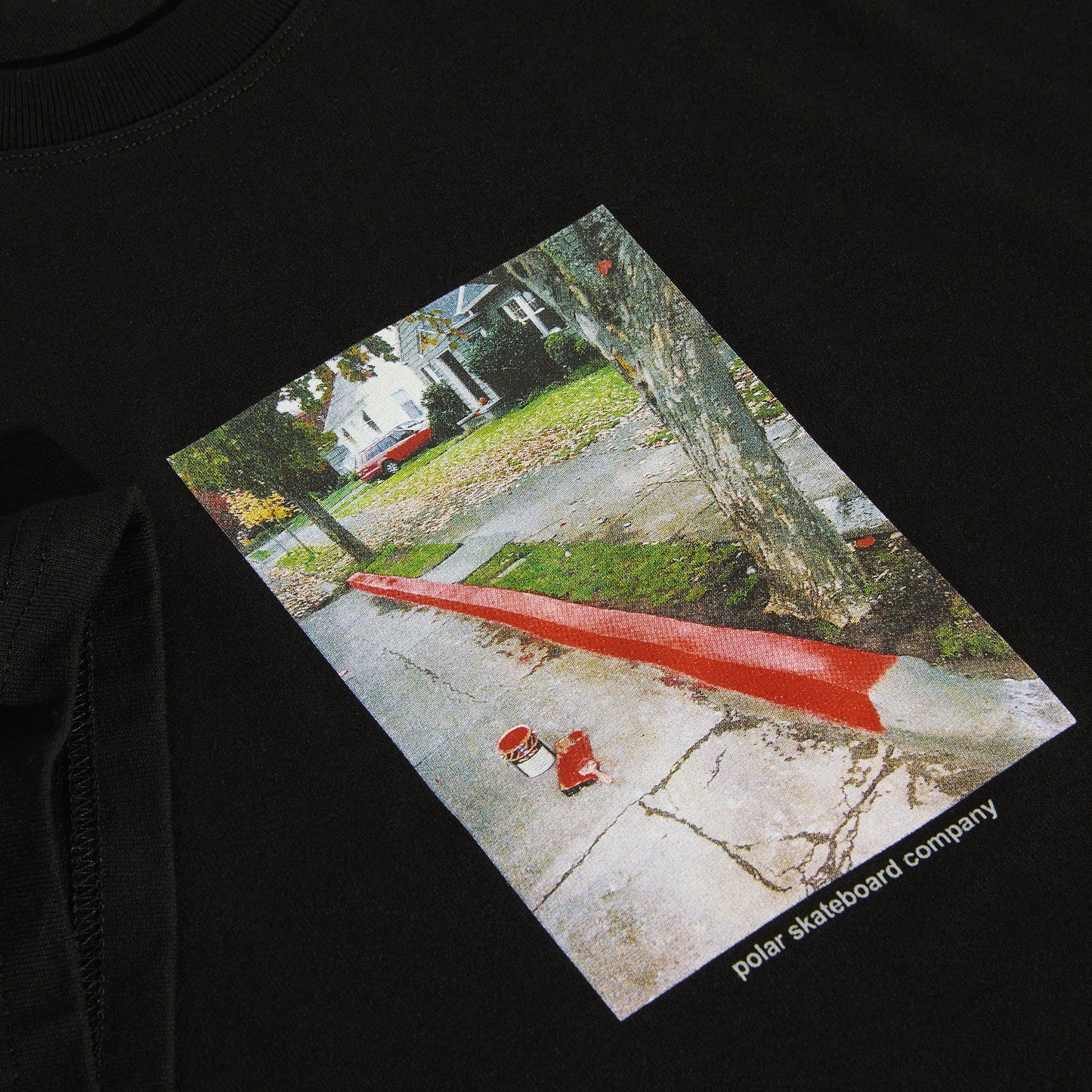 POLAR SKATE CO - RED CURB TEE - BLACK