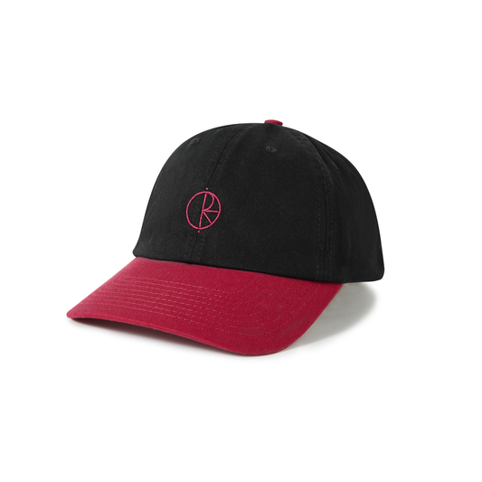 POLAR SKATE CO - STROKE LOGO SAI CAP - BLACK/REDCURRANT