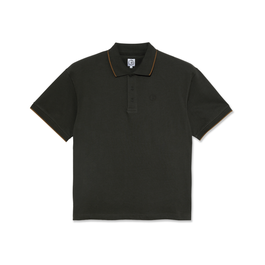 POLAR SKATE CO - CHECKERED SURF POLO SHIRT - DIRTY BLACK