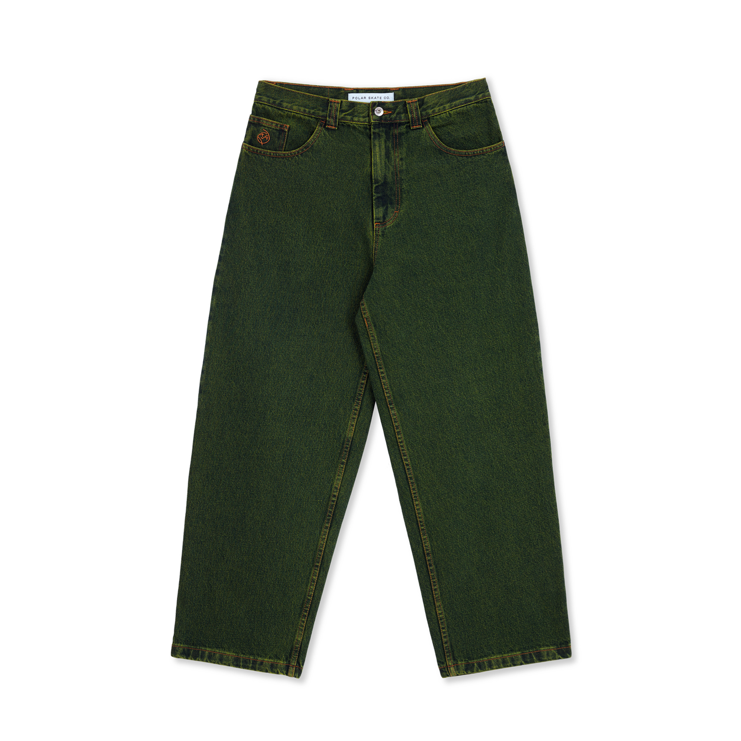 POLAR SKATE CO - BIG BOY PANTS - CHARTREUSE/BLUE