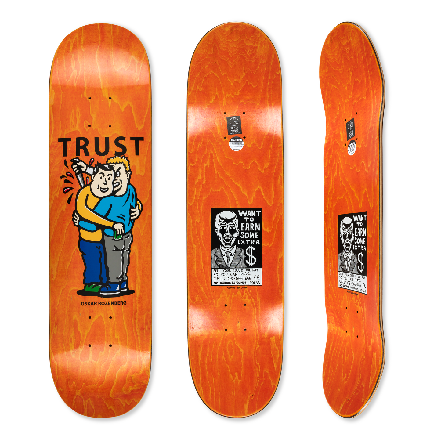 POLAR SKATE CO - OSKI TRUST DECK - 8.5" (SHORT)