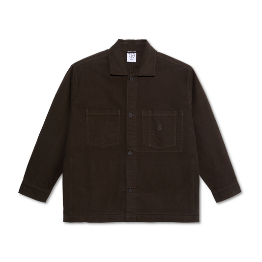 POLAR SKATE CO - THEODORE OVERSHIRT BRUSHED TWILL - BROWN