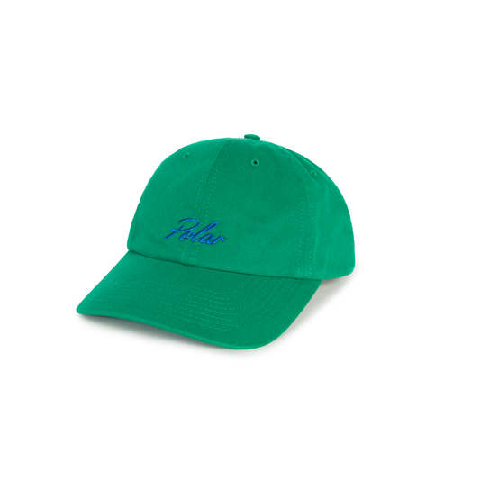 POLAR SKATE CO - VARSITY LOGO SAI CAP - EMERALD/BLUE