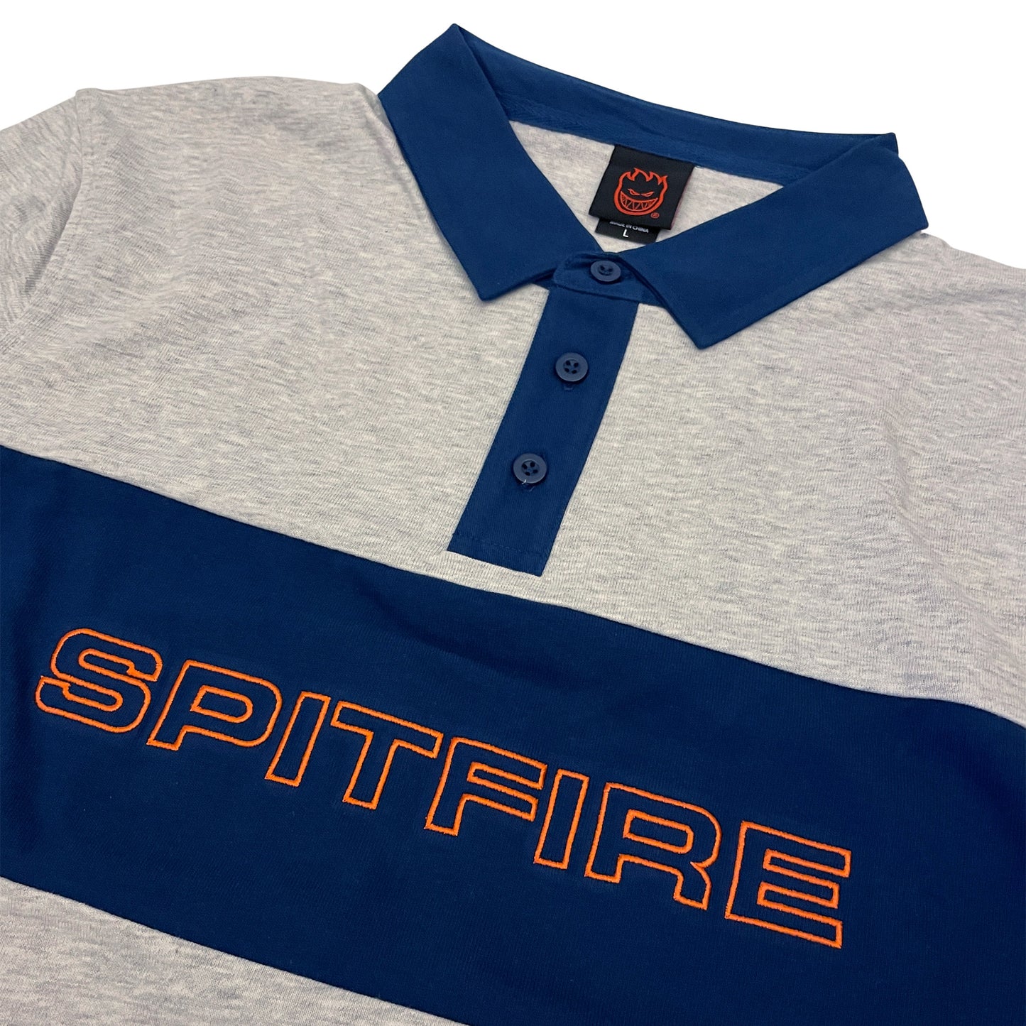 SPITFIRE - RUGBY GEARY LONGSLEEVE - HEATHER/NAVY