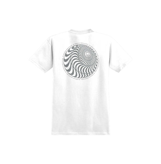 SPITIFIRE - SKEWED CLASSIC TEE - WHITE/SILVER