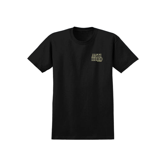 ANTI HERO - OUTLINE HERO TEE - BLACK/YELLOW