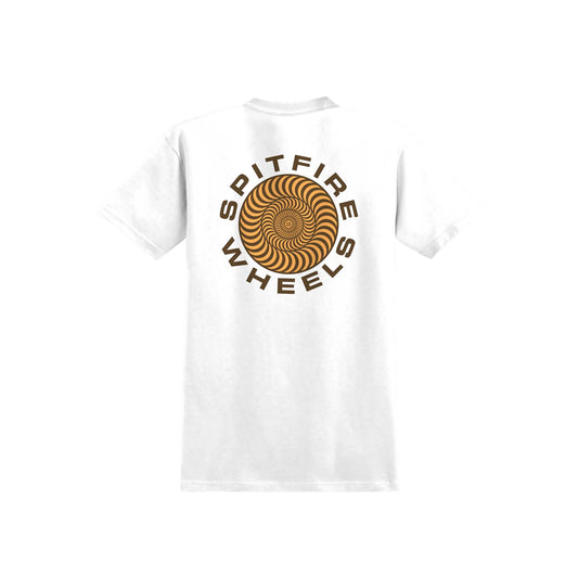 SPITFIRE - CLASSIC '87 SWIRL TEE - WHITE/ORANGE