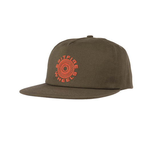 SPITFIRE - CLASSIC '87 SWIRL ADJUSTABLE CAP - OLIVE/RED