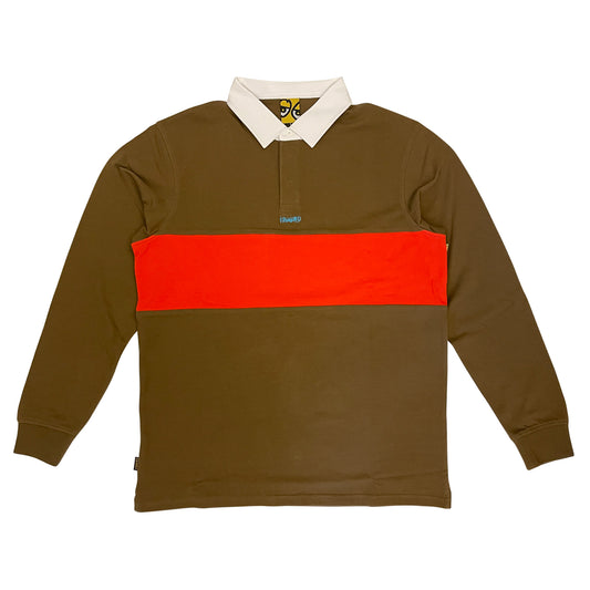 KROOKED - RUGBY EYES LONGSLEEVE - BROWN/RED