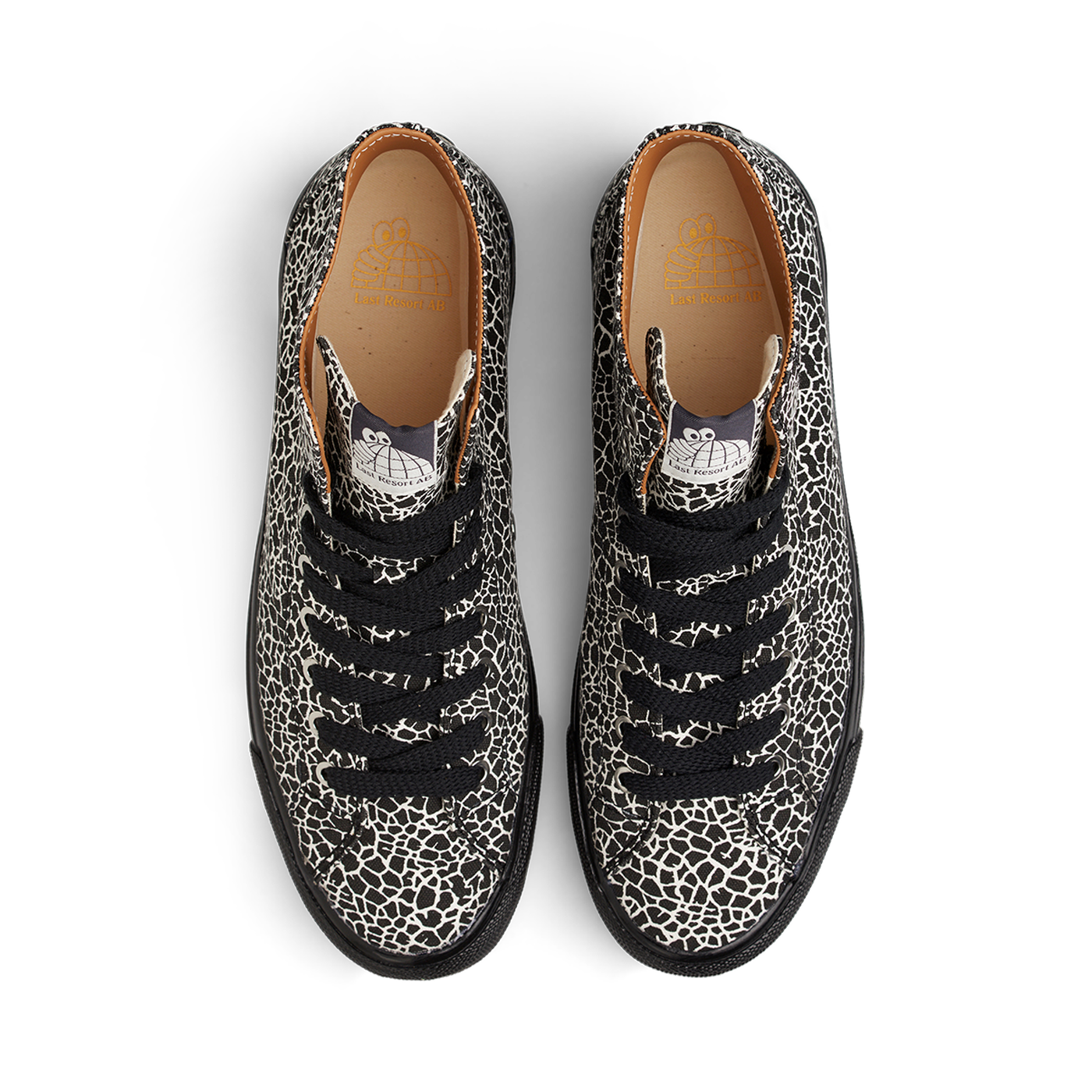 LAST RESORT AB - VM003 HI CANVAS SHOE - CRACKED BLACK