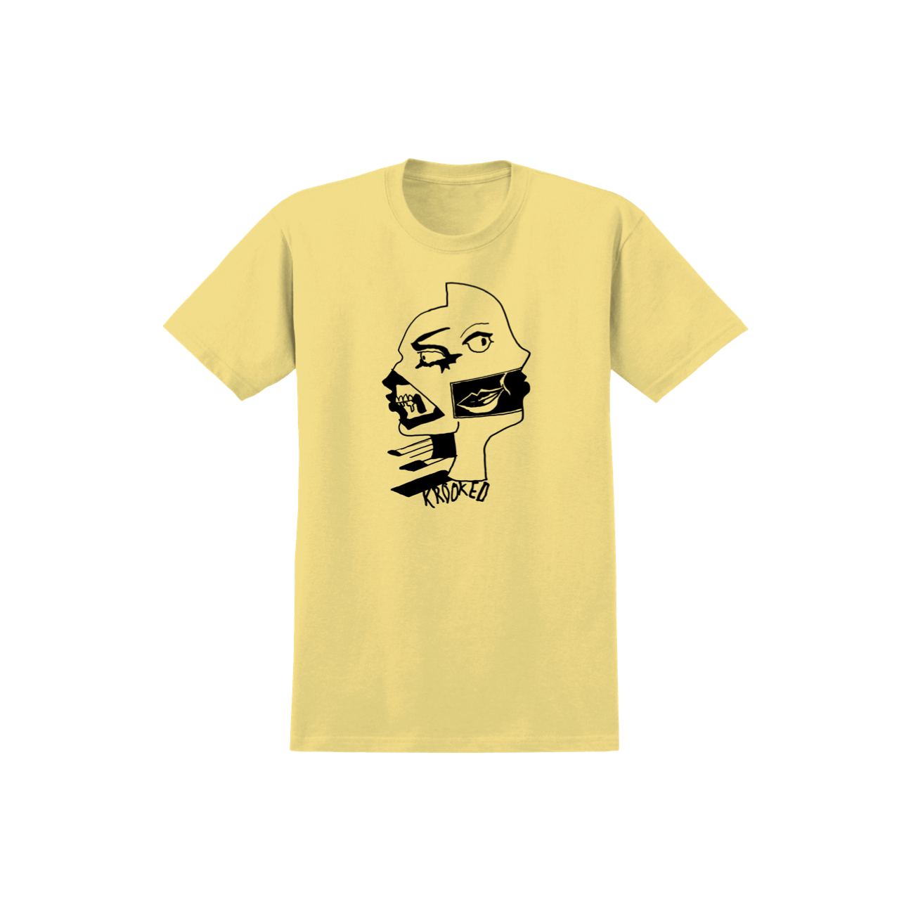 KROOKED - TWO FACE TEE - YELLOW