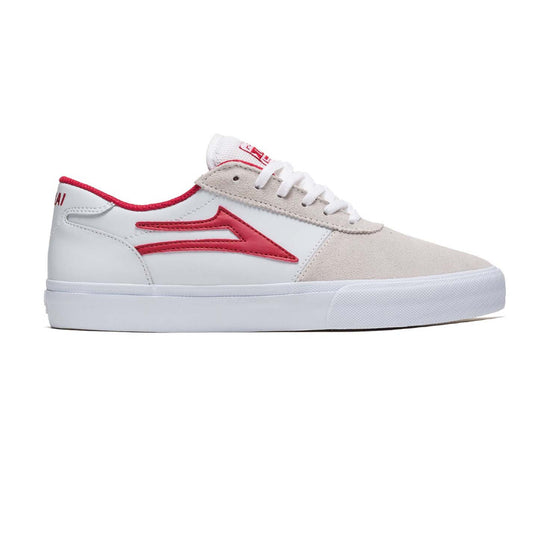 LAKAI - MANCHESTER SHOES - WHITE/RED SUEDE