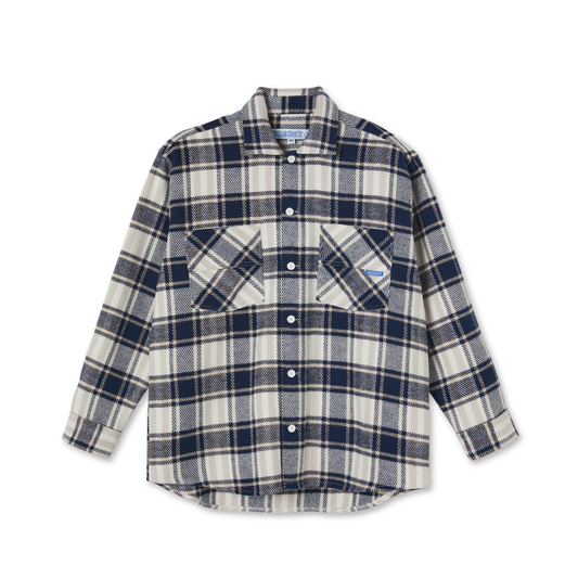 POLAR SKATE CO - BIG BOY FLANNEL SHIRT - NAVY