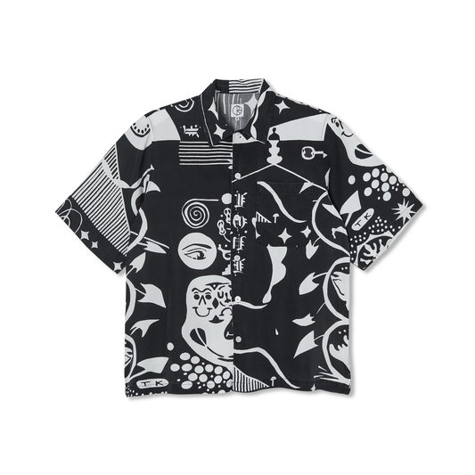 POLAR SKATE CO - SPIRAL SHIRT - BLACK/WHITE
