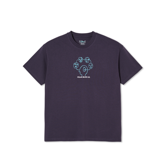 POLAR SKATE CO - HEADSPACE TEE - DARK VIOLET