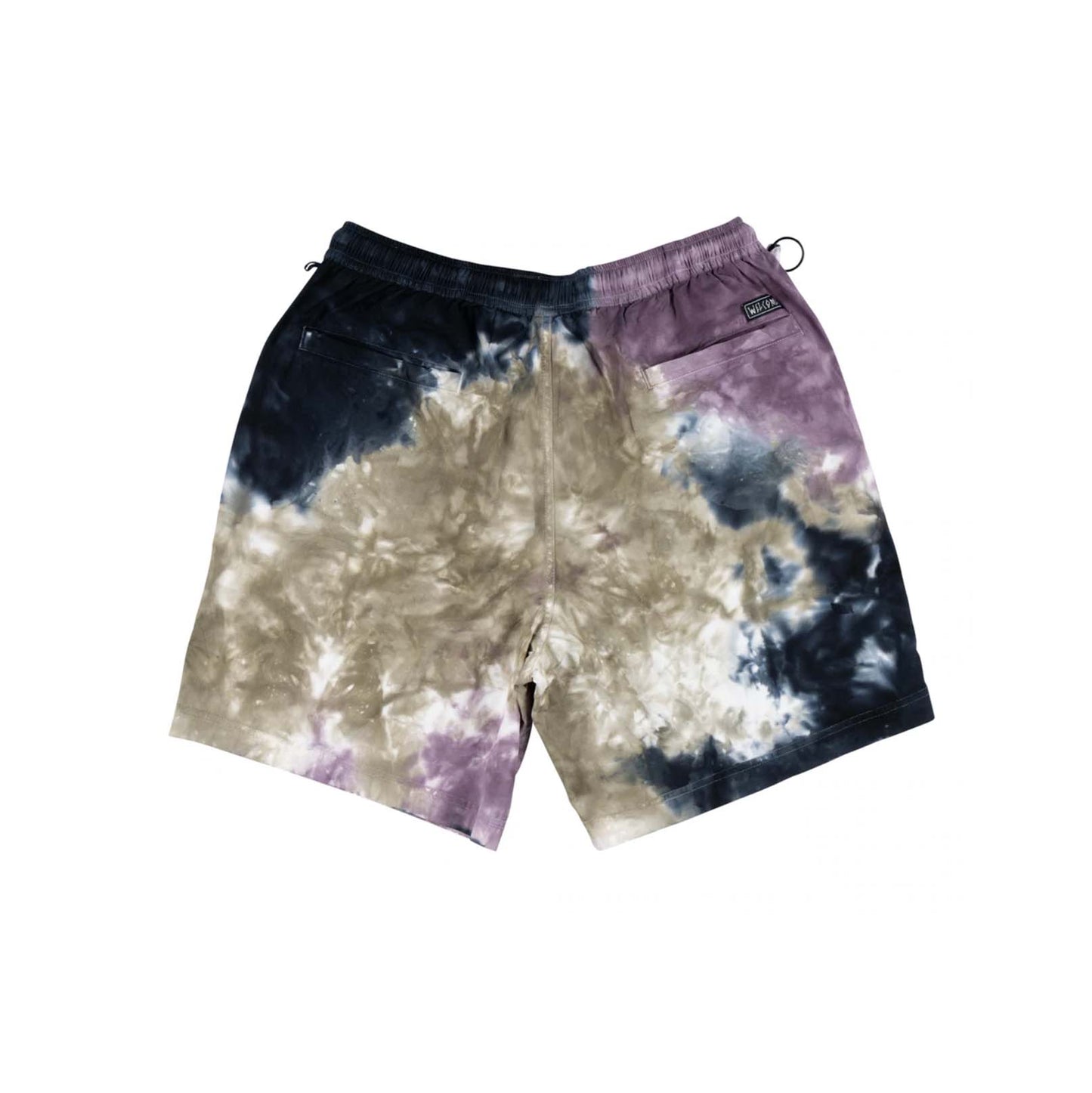 WELCOME - SOFT CORE TIE-DYE SHORTS - EGGPLANT